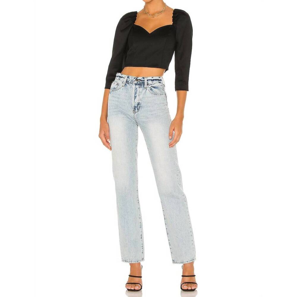 NEW PISTOLA cassie super high rise straight jeans in st. tropez